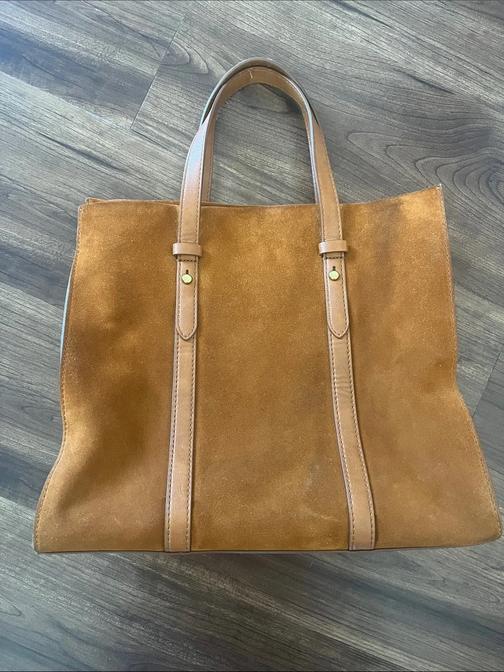 Fossil Kingston Soft Suede Structured Leather Tote Bag